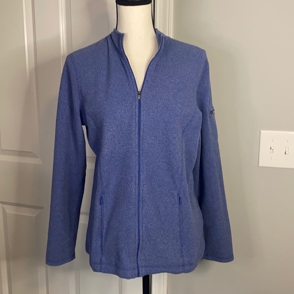L.L. Bean Purple Zip Fleece Jacket - Picture 1 of 5